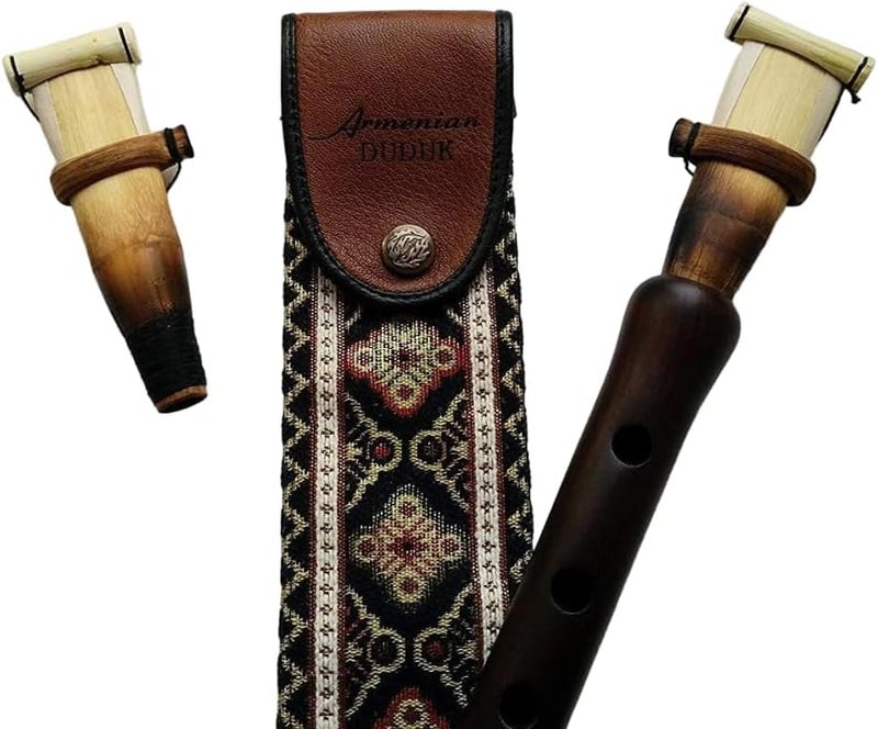 Theodoros Armenian Duduk, 2 Professional Reeds, Apricot Wooden Duduk, National Taraz Case, Playing Instruction - Image 1